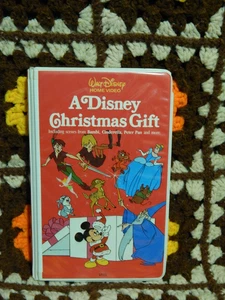 A Disney Christmas Gift (VHS, Clamshell) 1980s Big Box Home Video - Foto 1 di 8