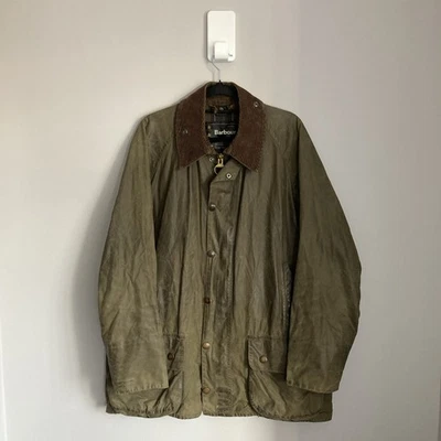 Barbour Classic Beaufort Mens Jacket Waxed Coat Country Green Size 42 Large - Image 1 of 4