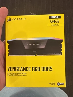 Memoria RAM de escritorio CORSAIR RGB 64 GB (2x32 GB) DDR5 6400 MHz - se envía el mismo día Foto 1 de 3