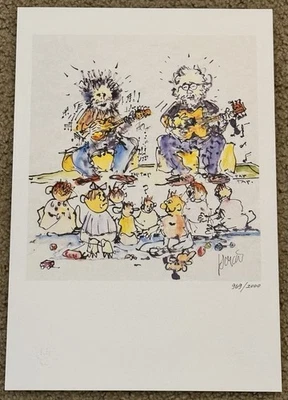 Jerry Garcia Not For Kids Only Lithograph #/1000 Grateful Dead Art Print Poster - Image 1 of 4
