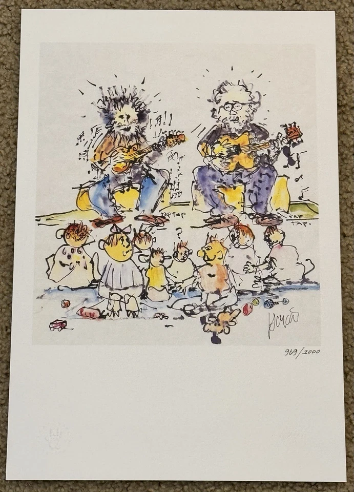 Jerry Garcia Not For Kids Only Lithograph #/1000 Grateful Dead Art Print Poster - Image 1 of 4