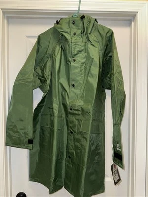 Abrigo de Lluvia Cuenca Serie 300 A Presión y Cremallera Verde Hecho en EE. UU. Talla 1XL Foto 1 de 4