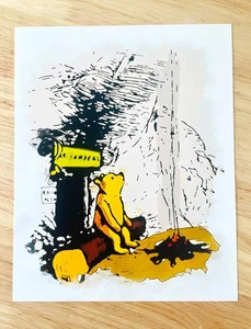 Winnie-the-Pooh Fireside 8x10" Aquarell Kunstdruck Original 1926 (nicht Disney) - Bild 1 von 2