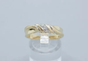 (MA5) Ladies 10K Yellow Gold Wedding Diamond Band .15 ctw 2.6 Grams Size 10 - Picture 1 of 6