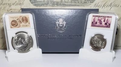 1991 Mount Rushmore Coin Set with Teddy Roosevelt US Stamps - Very Nice! S1 - Image 1 of 4