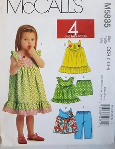 Pantaloni corti eleganti McCalls 5835 modello bambina taglia 1 2 3 4 non tagliati - Foto 1 di 2