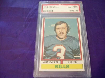 1974 TOPPS FOOTBALL #288 JOHN LEYPOLDT PSA 8 - Image 1 of 2