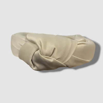 $145 Eugenia Kim Maryn Women's Beige Satin Knot Headband - Image 1 of 4