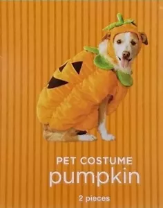 Halloween Pet Dog Costume Pumpkin Jack O’lantern Plush Fits Medium 13lb to 20lb - Picture 1 of 3