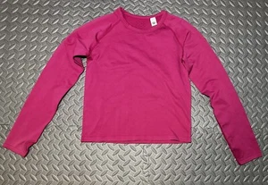NEW ZELLA KIDS Girl Athletic long sleeve pink top 93% Nylon/7% spandex Sz 10/12 - Picture 1 of 8