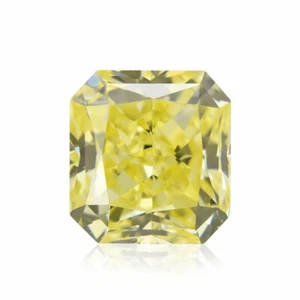 0.36Cts Fancy Yellow Loose Diamond Natural Color Radiant Cut GIA  Certificate - Picture 1 of 4