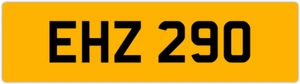 EHZ 290 E 3x3 DATELESS PRIVATE NUMBER PLATE EM EMM EMMA EVE EVA EUAN ERIC ELA ED - Picture 1 of 1