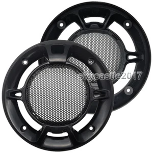 Cubierta de parrilla de altavoz de 4" pulgadas 138 mm audio círculo decorativo malla metálica #Negro - Imagen 1 de 8