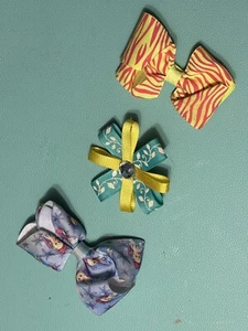 Girls Small Hair Bows 3pc - Picture 1 of 2