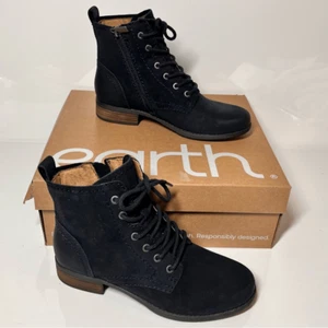 Earth Janel Leather Lace-Up Ankle Boots Size: 8.5W - Bild 1 von 7