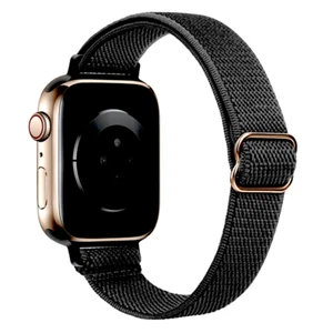 Apple Watch SLIM Nylonband - SCHWARZ - 38mm/40mm/41mm - Bild 1 von 3