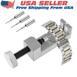 Metal Adjustable Watch Band Strap Bracelet Link Pin Remover Repair Tool Kit US - Picture 1 of 11