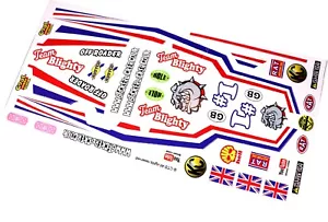 Pegatinas de vinilo British Bulldog Union Jack bandera se adaptan a Tamiya Grasshopper buggy de R/C - Imagen 1 de 1
