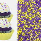Yellow and Purple Cake Pop Cookie Cupcake Cakes Semi-Sweet Edible Confetti Decor