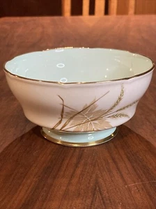 Azúcarero vintage Paragon fina porcelana verde crema y oro cosecha - Imagen 1 de 10