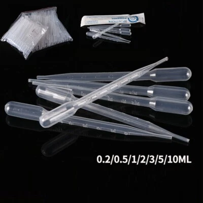 Plastic Transfer Pipette Disposable Pasteur Dropper 0.2/0.5/1/2/3/5/10ml - Image 1 of 4