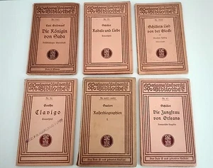 Lot of 6 Vintage German small books Gothic letters Universal Bibliothek Reclam - Bild 1 von 8