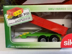 SIKU.1:32.FARM.HEAVY DUTY.TIPPING TRAILER.TWIN AXLE.TIPPING LEAVER.TRACTOR DRAWN - Picture 1 of 12