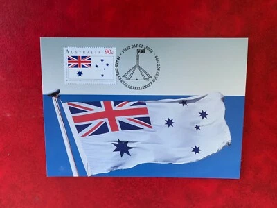 AUSTRALIA 1991 MAXI CARD FLAGS AUSTRALIAN WHITE ENSIGN - Image 1 of 2