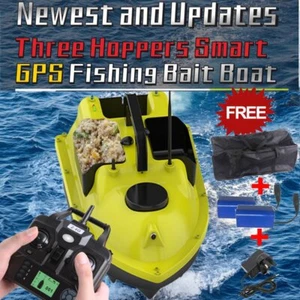 500M Wireless RC Fishing Bait Boat Dual Motors GPS Fish Finder Handbag Batteries - Picture 1 of 16