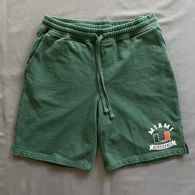 Darius Rucker Miami Hurricanes Shorts Mens Large Green Jogger Sweat NCAA - Image 1 of 4
