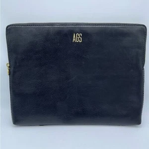 Madewell The Leather Laptop Case Black Monogram AGS - Picture 1 of 6