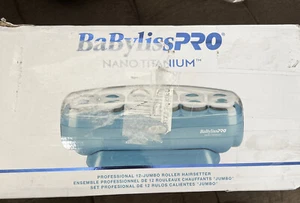 BaBylissPRO Nano Titanium Blue White Professional 12 Jumbo Roller Hairsetter - Picture 1 of 6