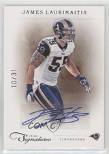 2011 Panini Prime Signatures Silver Signatures /31 James Laurinaitis #81 Auto