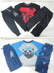 New with Tag Saint Eve Boys 3 Piece Pajama Set Multi Size Fleece Loungewear - Picture 1 of 23