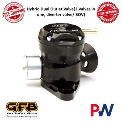 Válvula de soplado de doble salida híbrida Go Fast Bits para Nissan, Mazda 3, Mitsubishi Foto 1 de 4