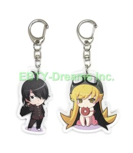 Set of 2 Bakemonogatari Acrylic Keychain Koyomi Araragi, Shinobu Oshino v1 - Picture 1 of 2