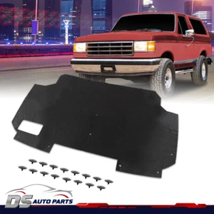 Hood Insulation Pad With Clips Fit For 1987-1991 Ford F-150 F250 F350 Bronco - Picture 1 of 12