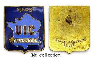 Insigne UIC Union Internationale des Chemins de Fer, Biarritz 1948. A.Bertrand - Picture 1 of 2