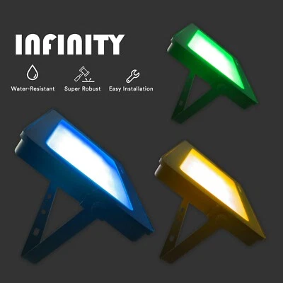 LED Floodlights Red/Green/Blue/Purple/Amber Novelty Outdoor Garden Event Lights - Image 1 of 3