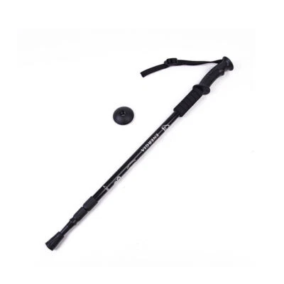 1pc Walking Stick Travel Folding Adjustable Compact Cane Pole Hiking Stick - Image 1 of 4