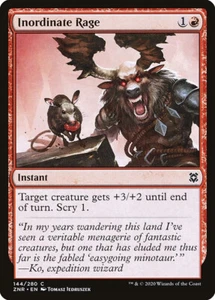 x4 casi nuevo (juego) Inordinate Rage, Magic The Gathering, Zendikar Rising, Magic the Gathering, 144 - Imagen 1 de 1