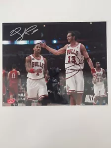 Derrick Rose & Joakim Noah Chicago Bulls 8x10 Photo Cert by D Rose Off. Hologram - Picture 1 of 2