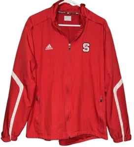 Adidas NC State Jacket Wolfpack Men's L Full Zip Player Issued Embroidered - Picture 1 of 9