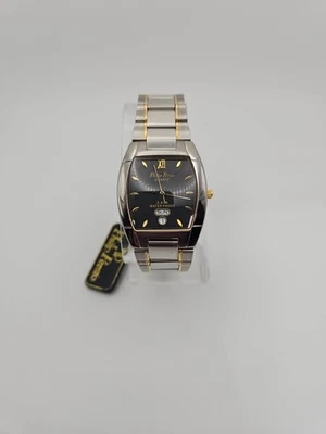PHILIP PERSIO 2TONE WATCH QUARTZ MOVEMENT Black Dial 3ATM New Battery - Image 1 of 4