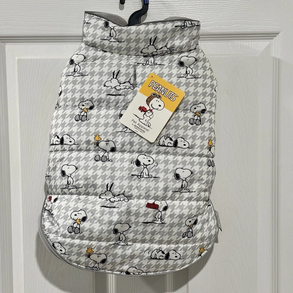 NUEVO CON ETIQUETAS Chaqueta Snoopy & Woodstock Cacahuetes Abrigo de Invierno para Perro Talla MEDIANA NUEVO Foto 1 de 4
