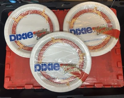 Placa de papel Dixie renas 30 NOS contagem 3-10 coleção de férias de Natal 10 1/4 - Imagem 1 de 3