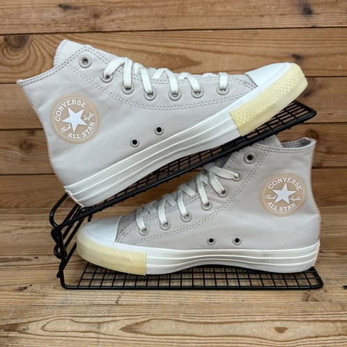 Scarpe da ginnastica Converse donna taglia UK 5 All Star stringate marrone beige tela ciao