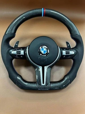 Carbon fiber M Steering Wheel For BMW F10 F07 F11 F06 F12 F13 F01 F02 F03 5 6 7 Foto 1 de 2