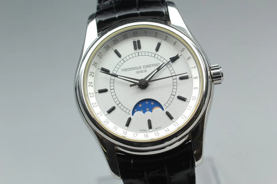 [Exc+5] Frederique Constant Moonphase FC-330/335X6B4/6 Automatic Men's Watch  - Image 1 of 4