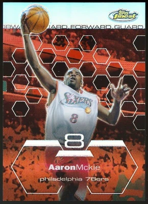 2002-03 Topps Finest Refractor Aaron McKie Parallel Card #87 #'d 85/250 - Image 1 of 2